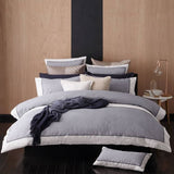 Queen Duvet Cover Set - Essex Navy by Logan & Mason  *CLEARANCE PRICE*