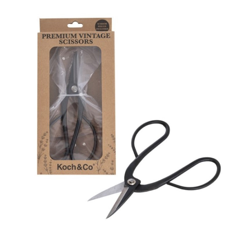 Vintage bonsai steel cutters with long handles, designed for precision trimming of stems and branches.