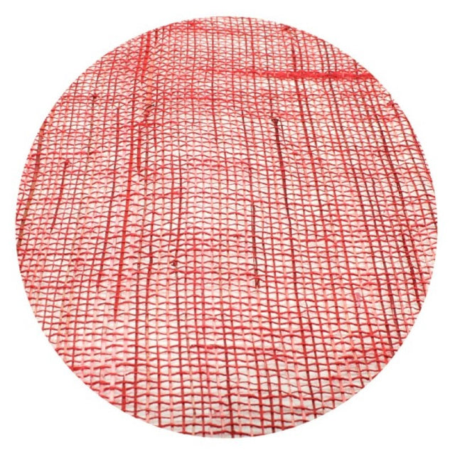 Vibrant ruby red burlap mats (48 x 60 cm) in a pack of 10, perfect for rustic decor, table settings, and crafts.
