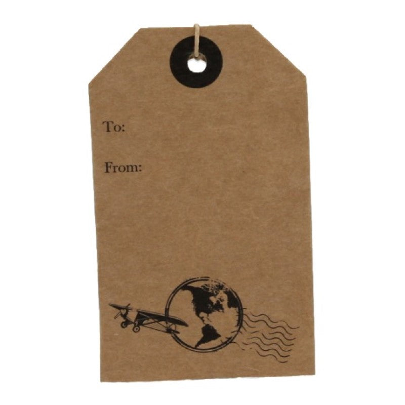 Elegant black gift tags, pack of 10, perfect for personalizing gifts, souvenirs, and luggage with a minimalist design.