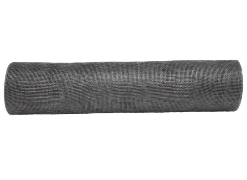 Versatile 55cm x 20m black mesh wrap for bundling, decorating, and crafting, offering strength and air circulation.