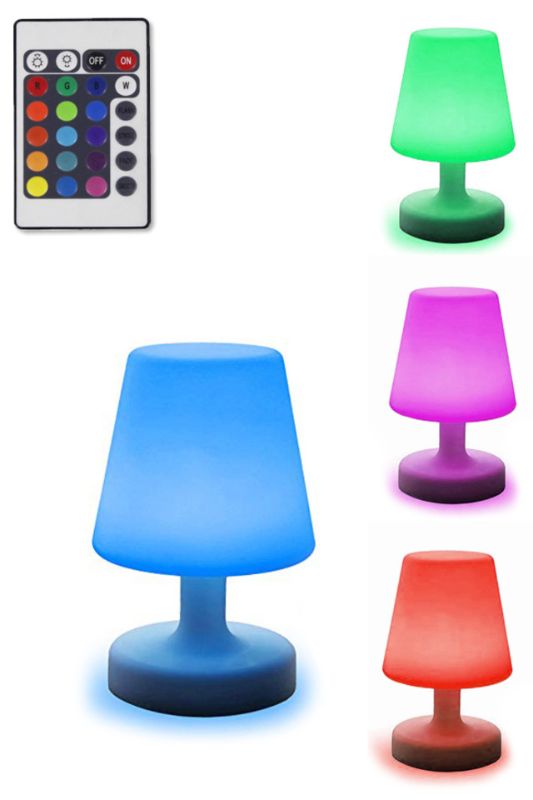 Multi Colour LED Table Lamp (Rechargeable) -  Assorted