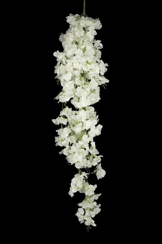 Artificial Hanging Blossom -  White