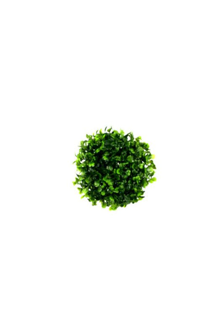 Set of 6 mid green artificial boxwood balls, 12cm diameter, perfect for indoor/outdoor decor and events.
