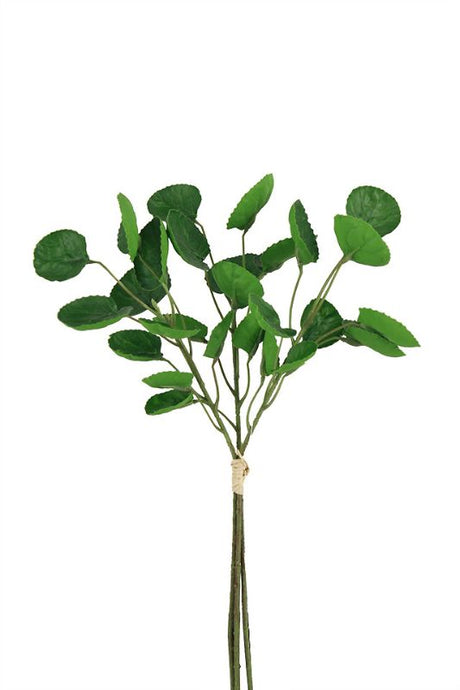 Artificial mini violet leaves in mid green, set of 4, perfect for adding natural elegance to any decor.