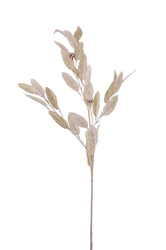 Set of 10 artificial autumn eucalyptus leaves in soft pink, perfect for fall arrangements and seasonal decor accents.