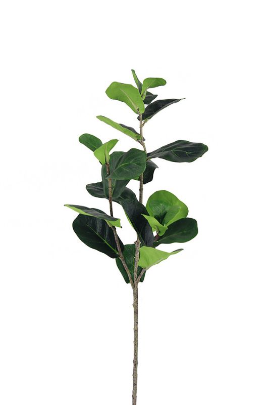 Artificial Ficus Lyrata (Fiddle) Spray (23 Leaves) -  Mid Green - Set of 4