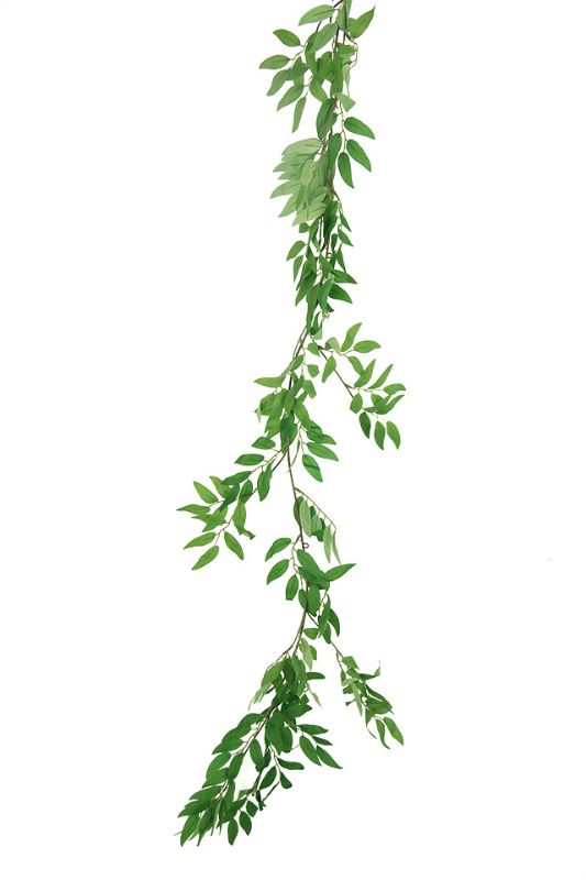 Lifelike 200cm white eucalyptus leaf garland, perfect for elegant home decor and versatile event styling.
