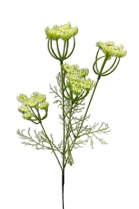 Artificial Field Flower -  Green Yellow - Set of 6