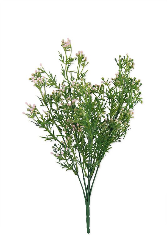 Elegant white and green artificial flower bud spray set of 6, perfect for enhancing home decor or event styling.