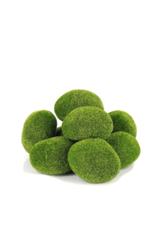 Artificial Moss Rocks (8Pcs) -  Mid Green - Set of 4