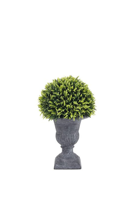 Lifelike medium smoke urn with artificial greenery, perfect for home decor or special occasions, 18D x 29cmH.
