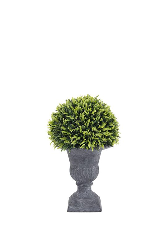 Lifelike medium smoke urn with artificial greenery, perfect for home decor or special occasions, 18D x 29cmH.