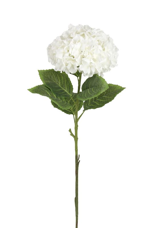 Artificial Deluxe Large Head Hydrangea -  White - Set of 3