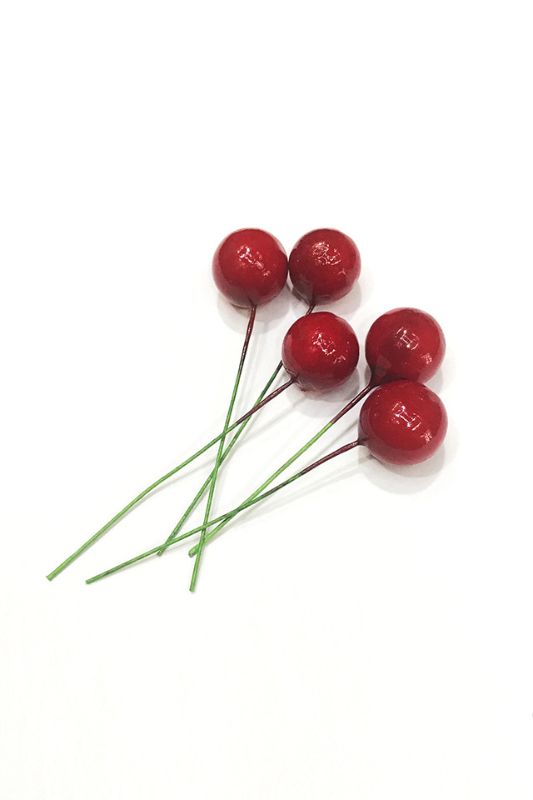 Artificial Bulk Wired Berry -  Red