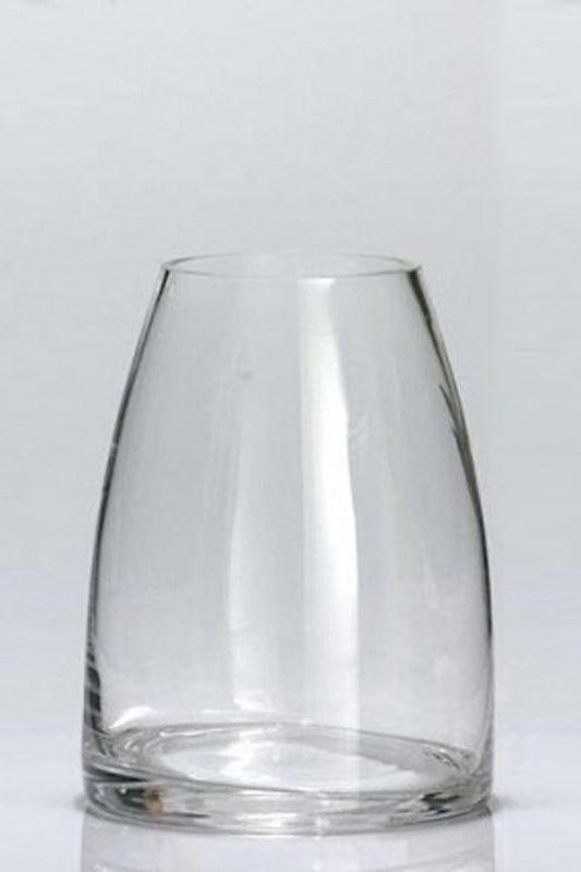 Glass - Small Round Taper Vase -  Clear - Set of 9