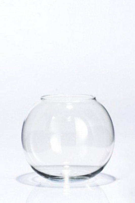 Set of 12 clear glass sphere vases with 12cm top openings, perfect for elegant floral displays in any decor.