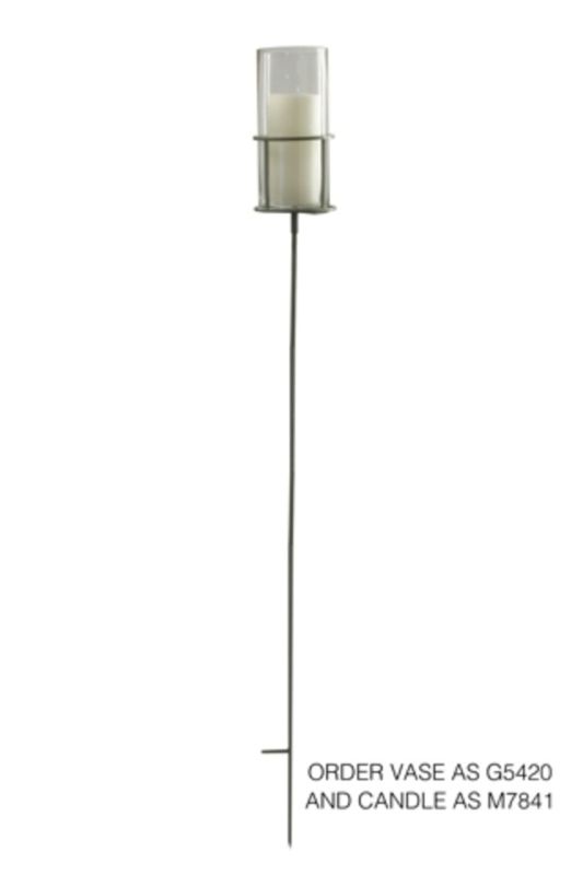 Elegant smoke-colored lantern holder measuring 10.5 x 133cm, perfect for indoor and outdoor decor.