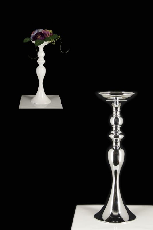Medium Exotic Table PedestaLarge -  Silver