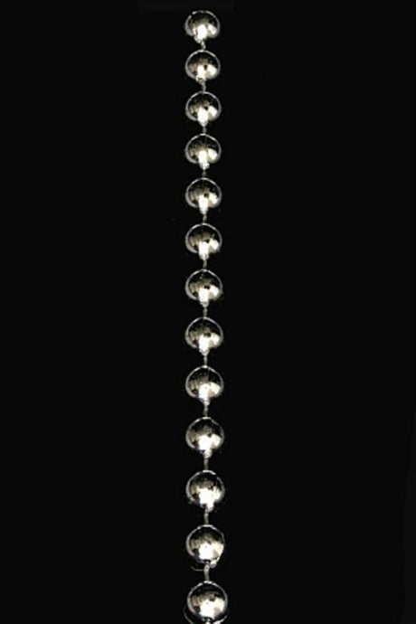 Sparkling silver ball garland, 23m long, perfect for adding elegance to parties and events with its contemporary charm.