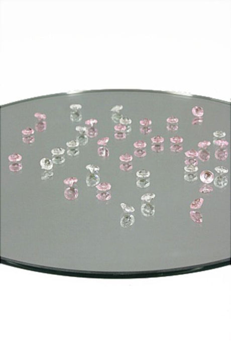 Clear acrylic scatter diamonds (4100 pcs) for glamorous decor, perfect for events or crafts, size 8mm, lightweight and reusable.
