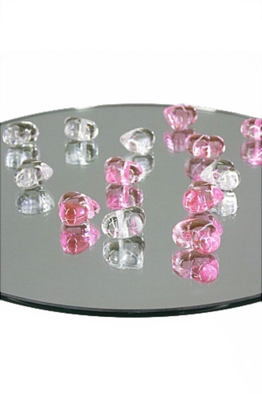 Acrylic Scatter Hearts (approx 156pc) -  Clear