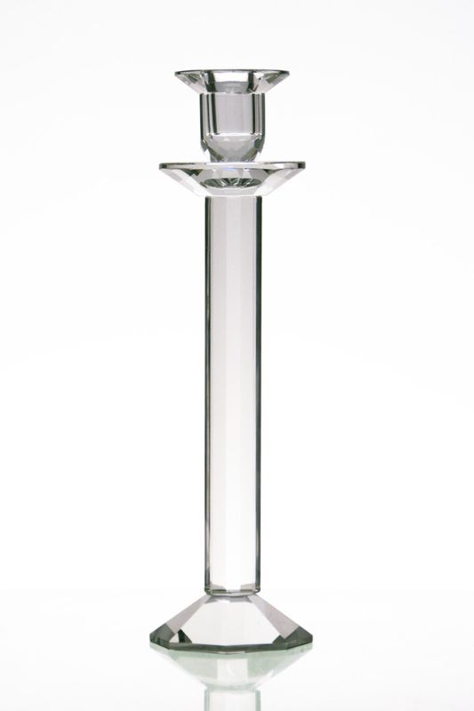K9 Crystal Quality Round Candle Stick -  Clear
