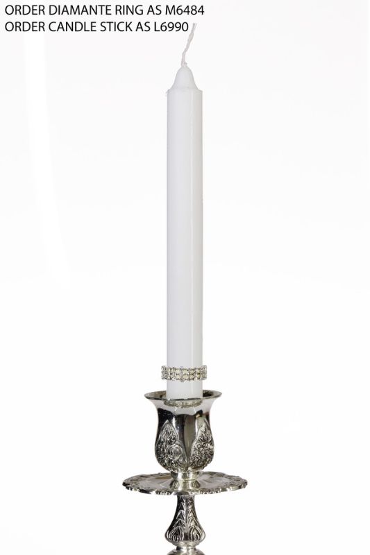 Tall Table Candle (semi-Dripless) -  White