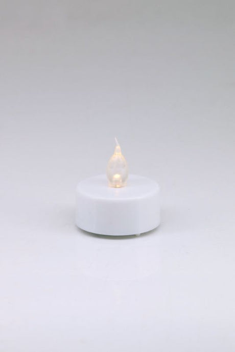 Set of 20 warm white flickering LED tealights for a cozy, flame-free ambiance, perfect for home decor and events.