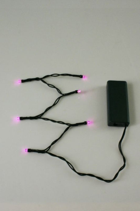 Light pink LED string lights set of 20, 55cm long, perfect for festive decor and creating a charming ambiance.
