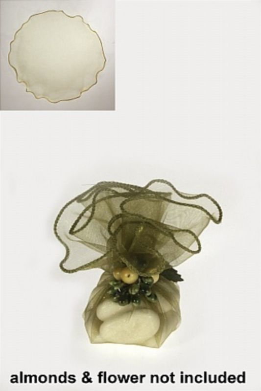 Elegant white sheer organza rounds, 24cm, set of 100, perfect for decorations, crafts, and gift wrapping.