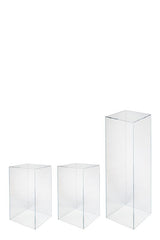 Set/3 Clear Acrylic Plinths -  Clear