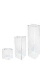 Set/3 Clear Acrylic Plinths -  Clear