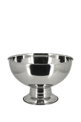 Silver Mirror Stainless Steel Champagne Bowl, 40cmD x 25cmH, perfect for chilling drinks or serving punch at events.
