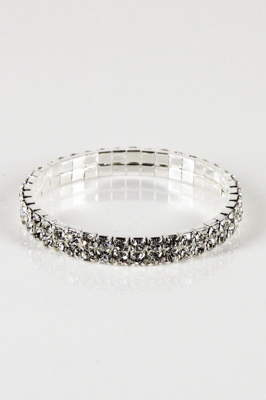 Florist - Diamante Braclet (2 x 41) -  Silver - Set of 12