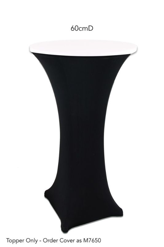 Fitted Table 'Topper' Poly/Lycra -  White - Set of 10