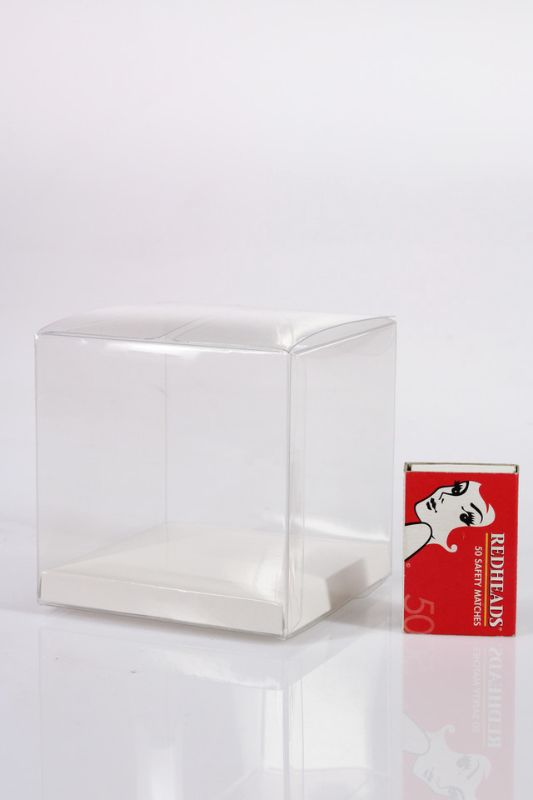 25mic Cupcake + Base Box (Min 100pcs) -  White - Set of 10