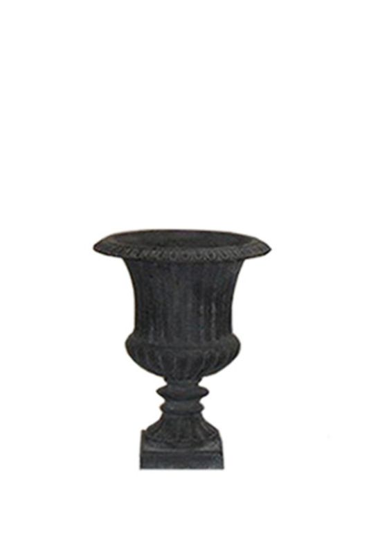 Small Fluted Fibreglass Urn -  White Wash