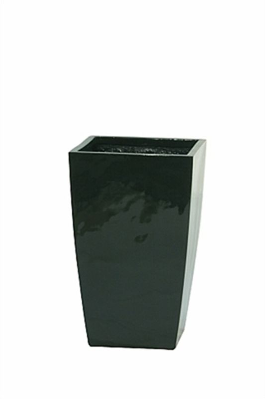 Elegant white fibreglass urn with a glossy tapering design, perfect for floral displays in any decor style.