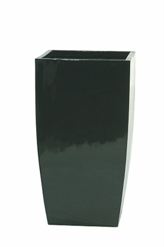 Large white fibreglass urn with glossy finish and taper design, perfect for indoor or outdoor plant display.