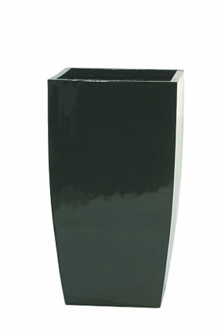 Large white fibreglass urn with glossy finish and taper design, perfect for indoor or outdoor plant display.