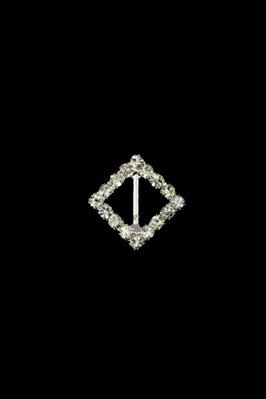 Decorative - Micro Diamond Buckle -  Silver - Set of 40