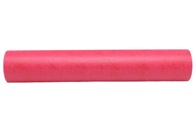 Cerise Linen Patterned Vilene Roll, 50cm x 20m, features vibrant color and texture, perfect for quilting and creative projects.