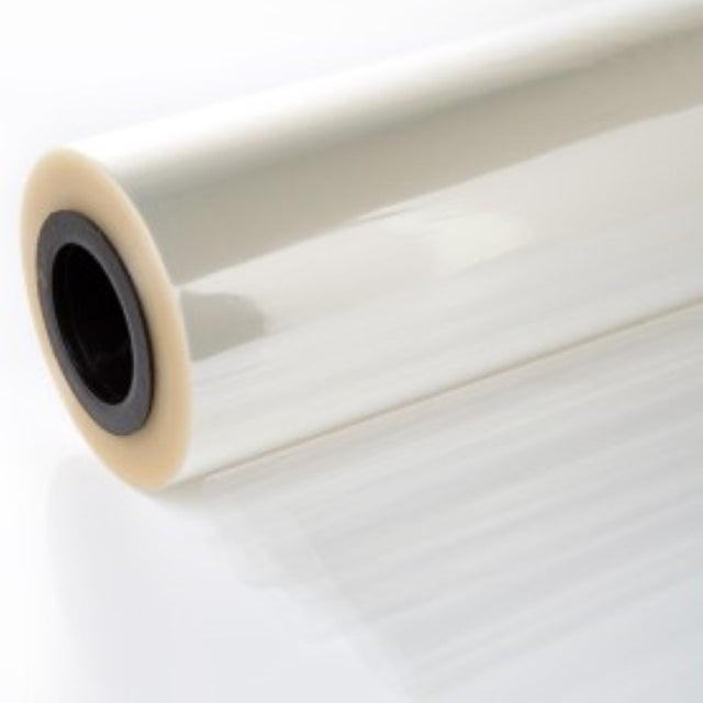 Clear cellophane roll 100cm x 100m, 30mic thick, perfect for elegant gift wrapping and professional packaging.