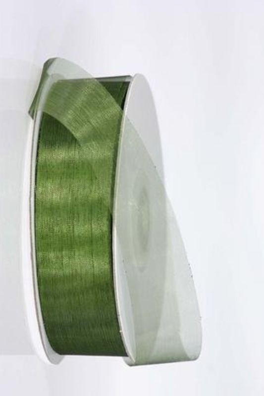 Two-tone sheer ribbon in orchid hue, perfect for gift wrapping, floral designs, and DIY crafts, measuring 25mm x 100yd.