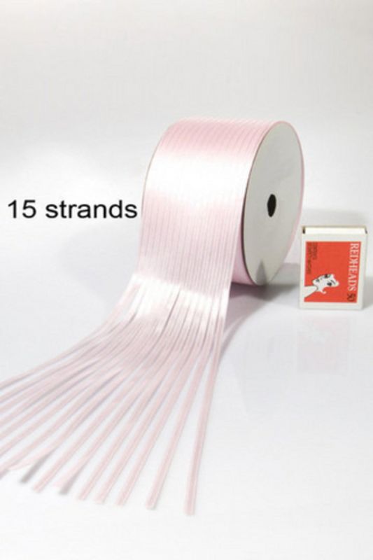 White satin ribbon set of 2, 15 strands x 3mm, perfect for crafting, gift wrapping, and elegant embellishments.
