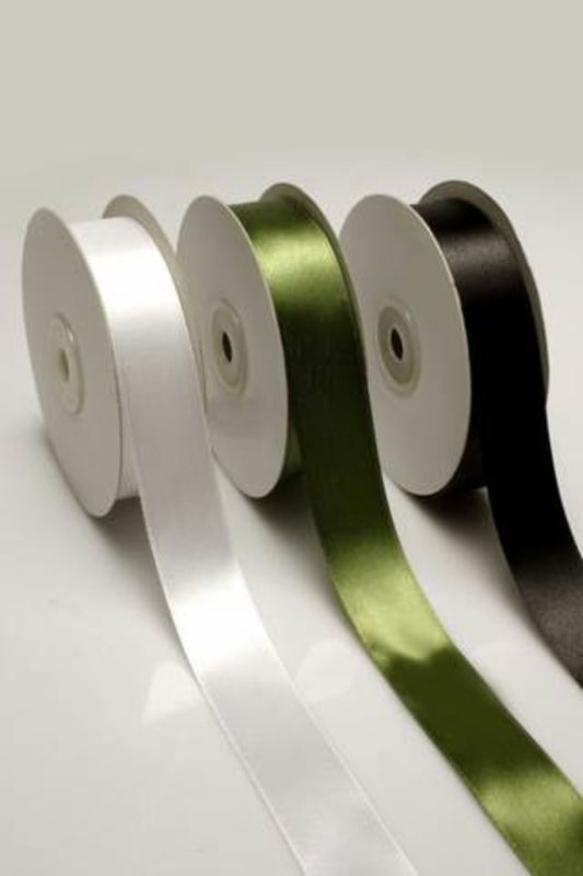 Ribbon - Satin Woven Edge Ribbon (Single Face) -  Salmon - Set of 5