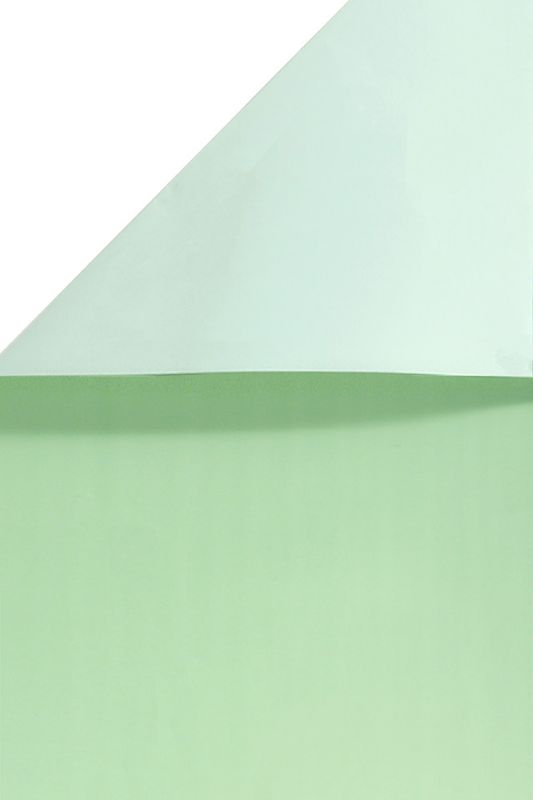 Two-tone jade and pale mint soft touch wrap, 20 sheets, perfect for elegant gift and flower wrapping, 60x60 cm size.