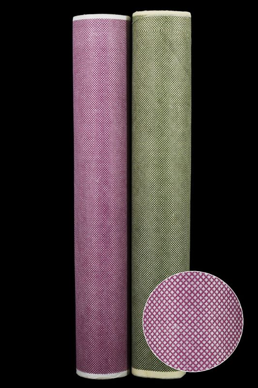 Decorative wrap featuring a mini-check pattern in ivory and burgundy, perfect for elegant gift-wrapping and crafting.