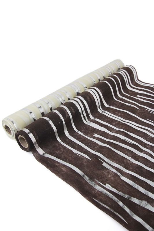 Elegant chocolate wrapping paper featuring a silver branch design, perfect for all gift occasions.